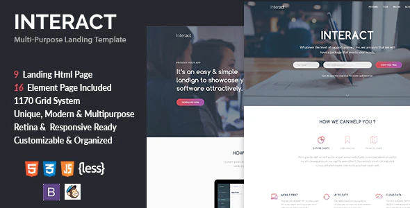 Interact Multipurpose Landing Page Template