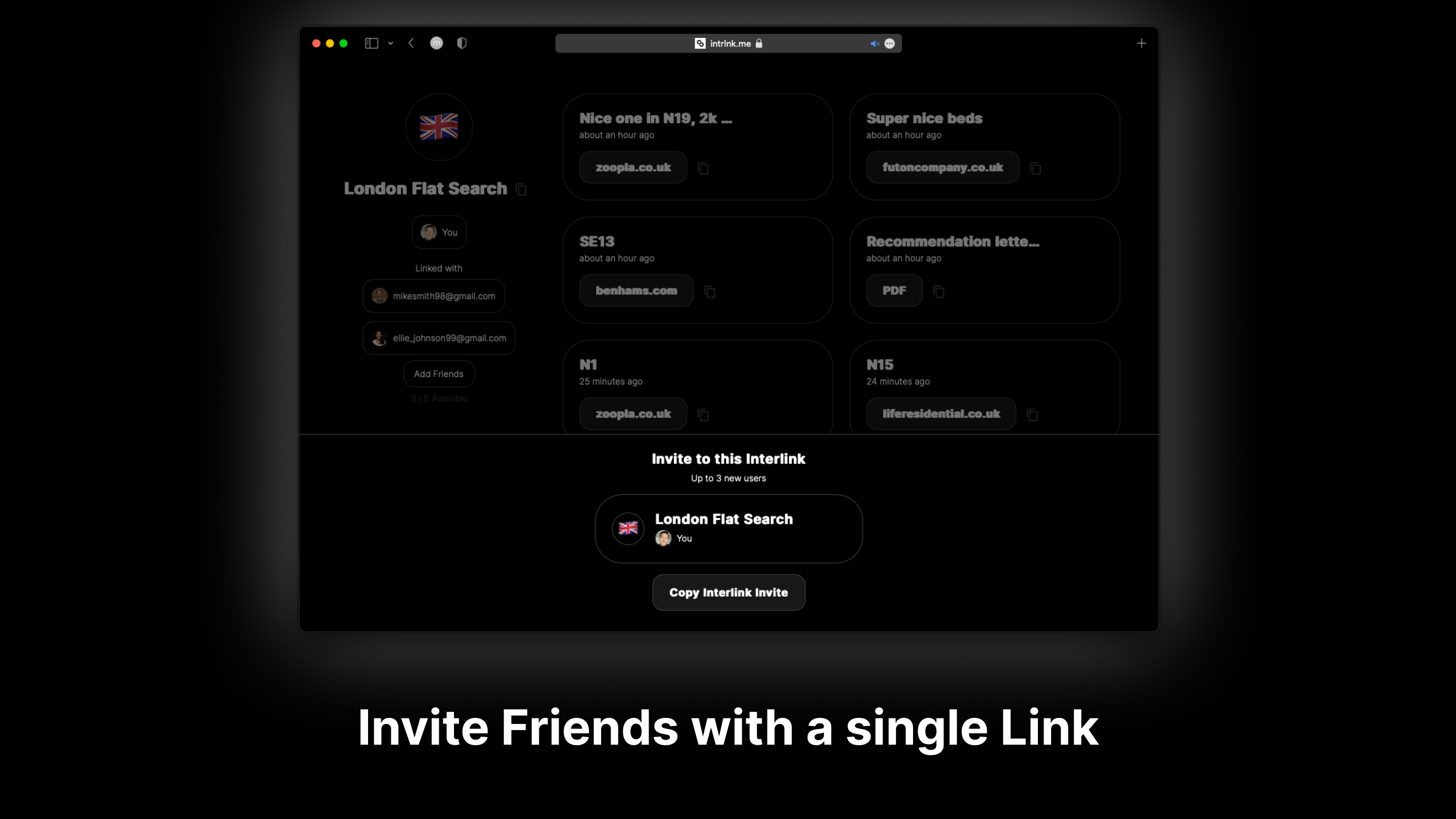 Interlink - Хранить и поделиться своими ссылками в одном взаимосвязи медиа 5