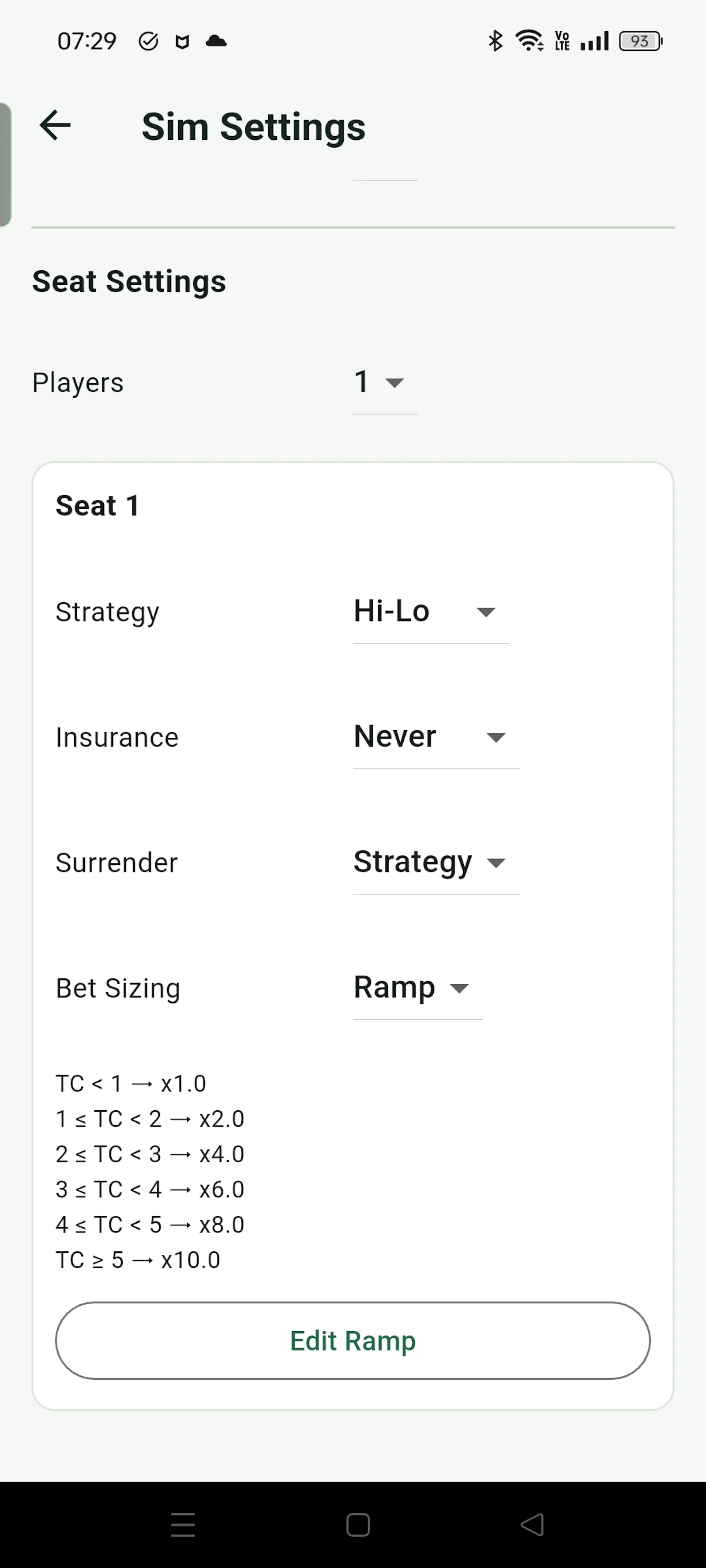 Blackjack Card Counting Trainer screenshot 3
