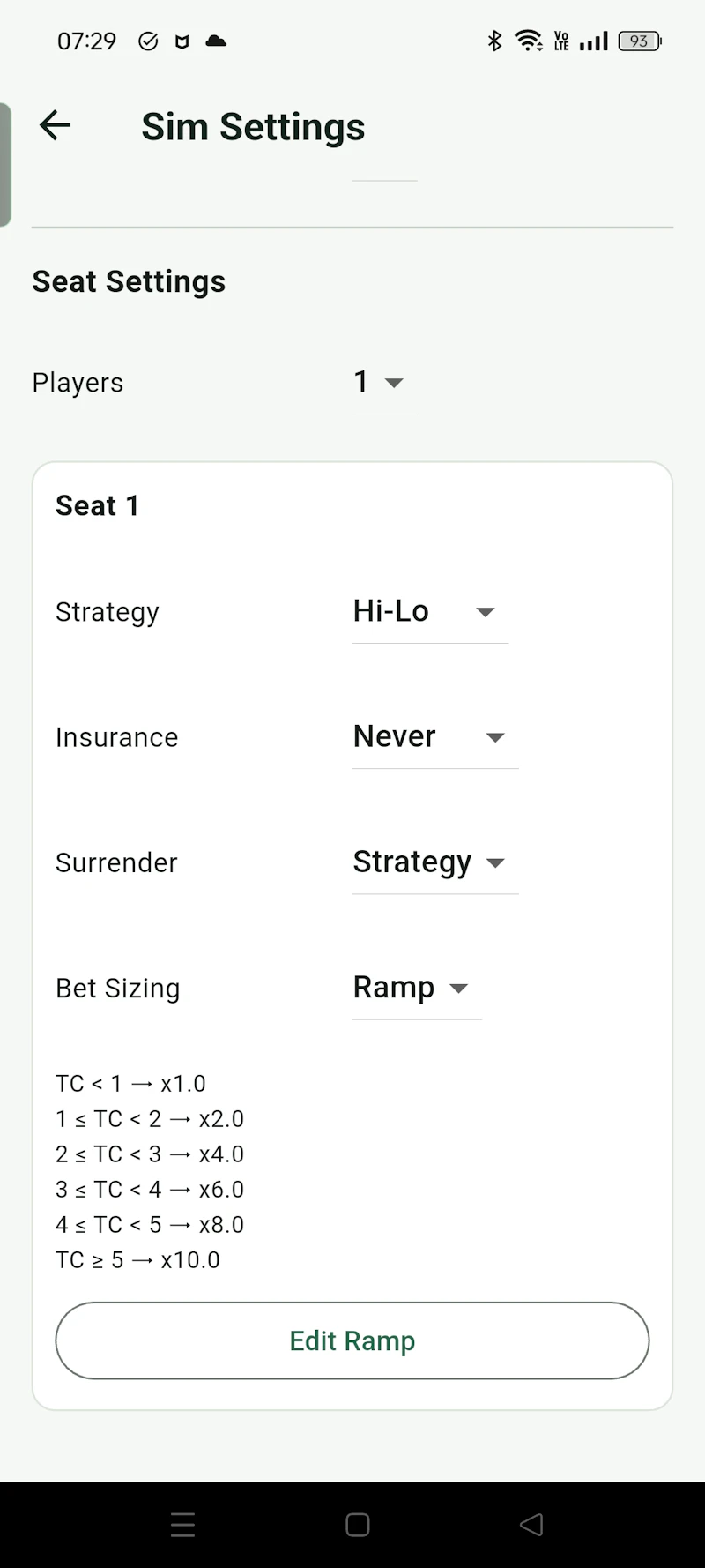 Blackjack Card Counting Trainer screenshot 3