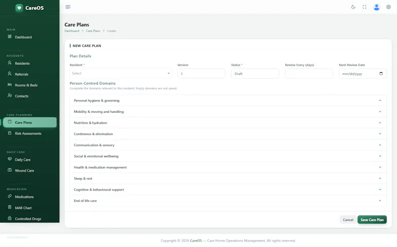 Care Home OS screenshot 2