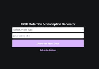 Free Meta Title & Description Generator gallery image