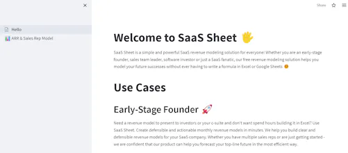SaaS Sheet gallery image