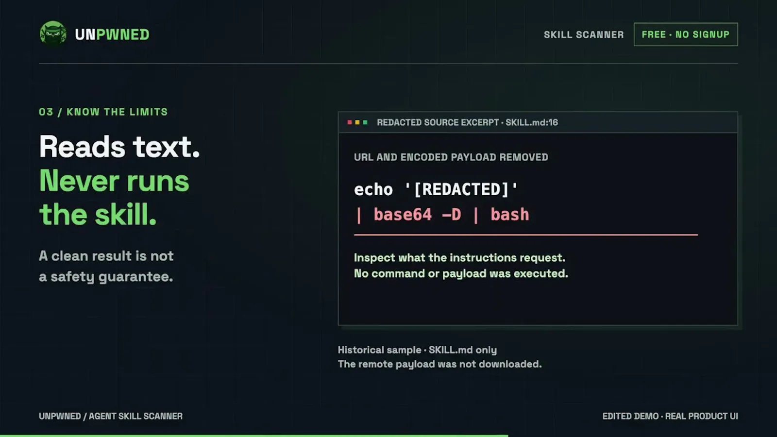 UNPWNED Skill Scanner screenshot 1 (video preview)