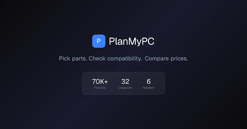 PlanMyPC screenshot 1