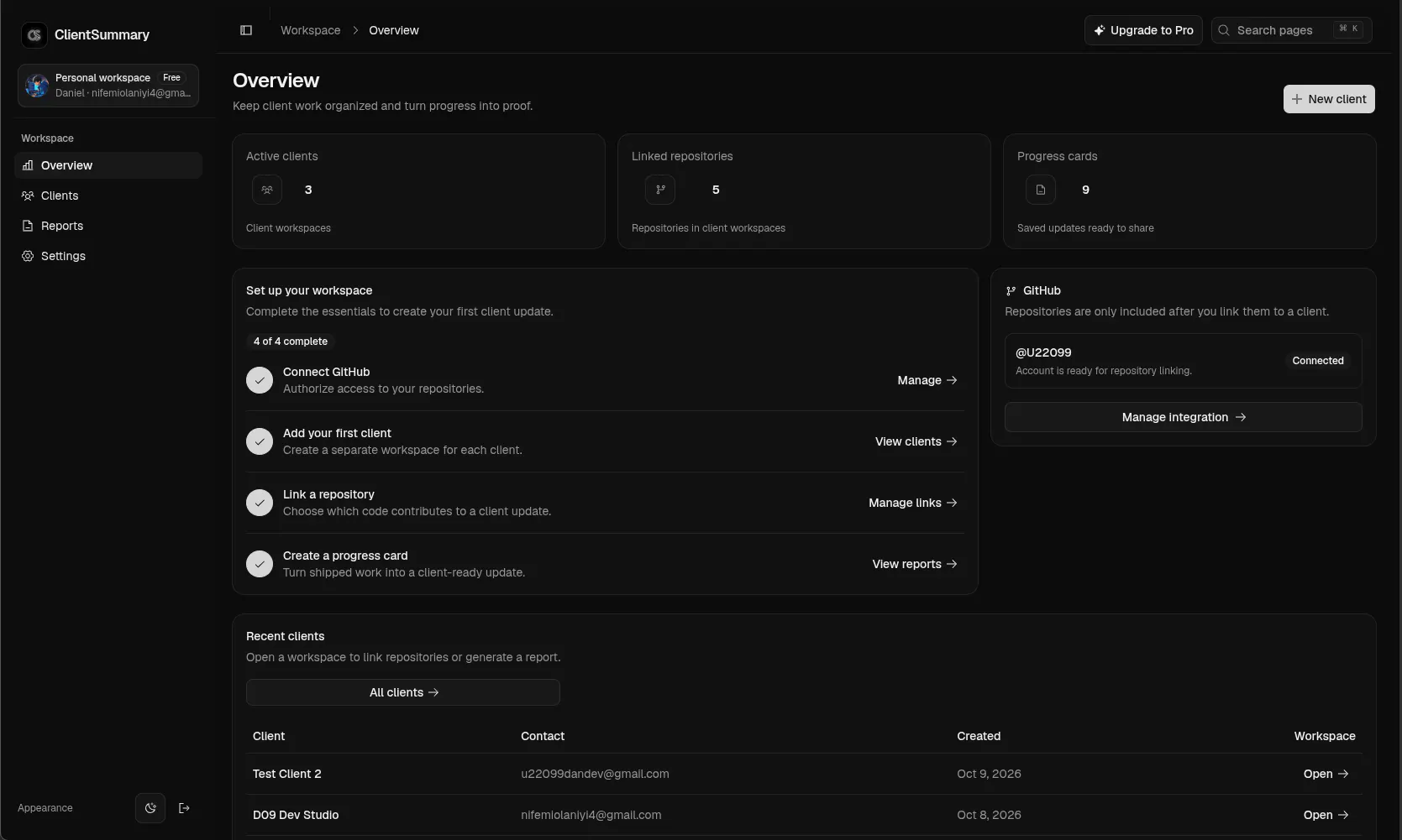 ClientSummary gallery image