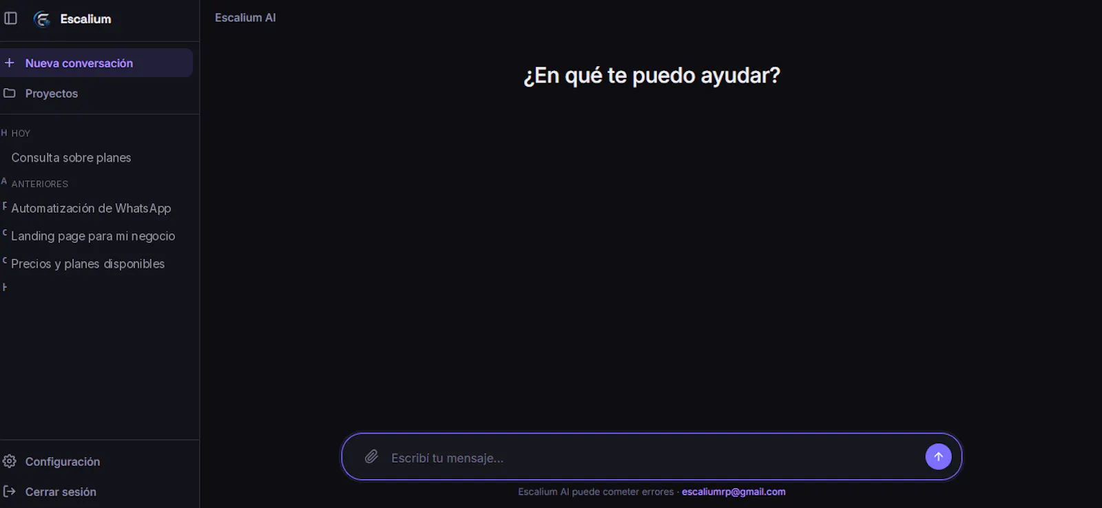 Escalium AI screenshot 2