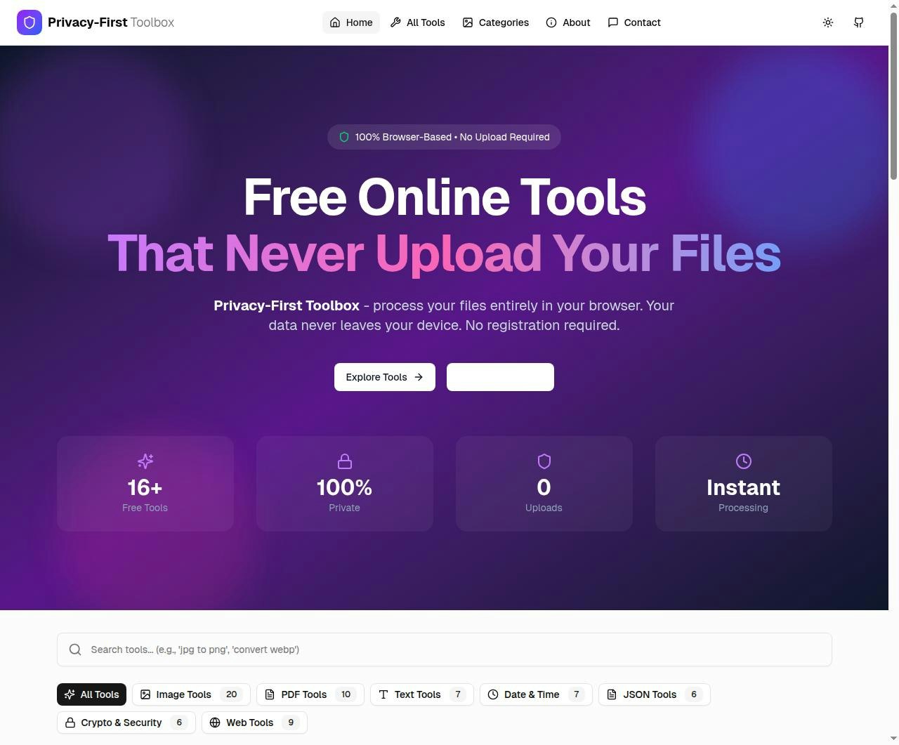 Privacy First Tools - Free and Private gallery image