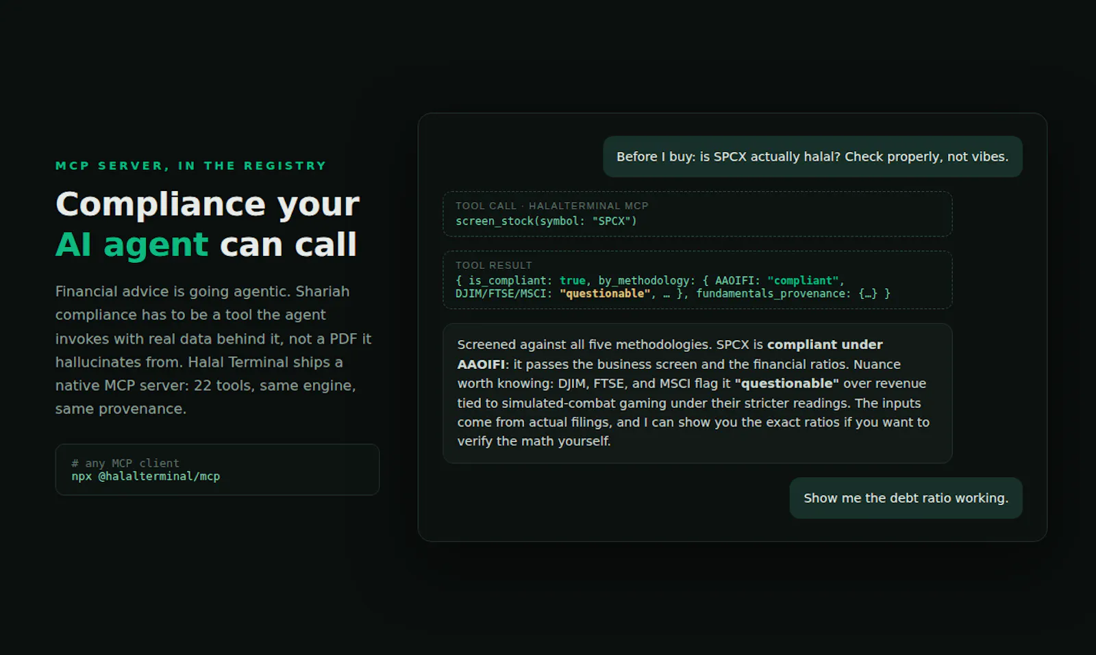 Halal Terminal API screenshot 1