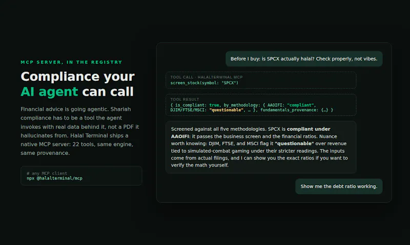 Halal Terminal API screenshot 1