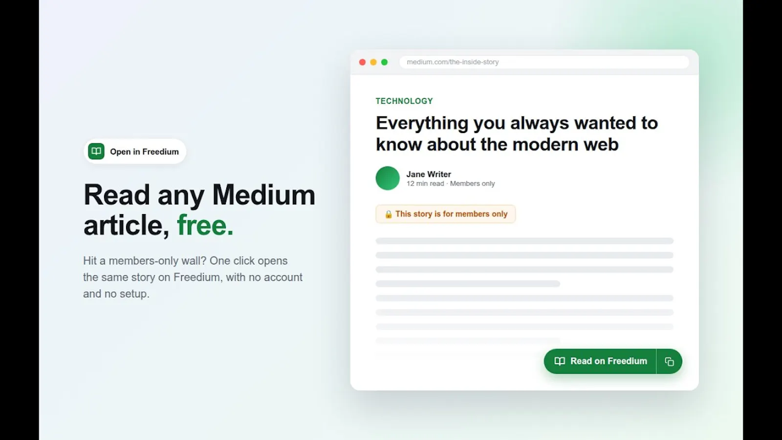 Freedium screenshot 1 (video preview)