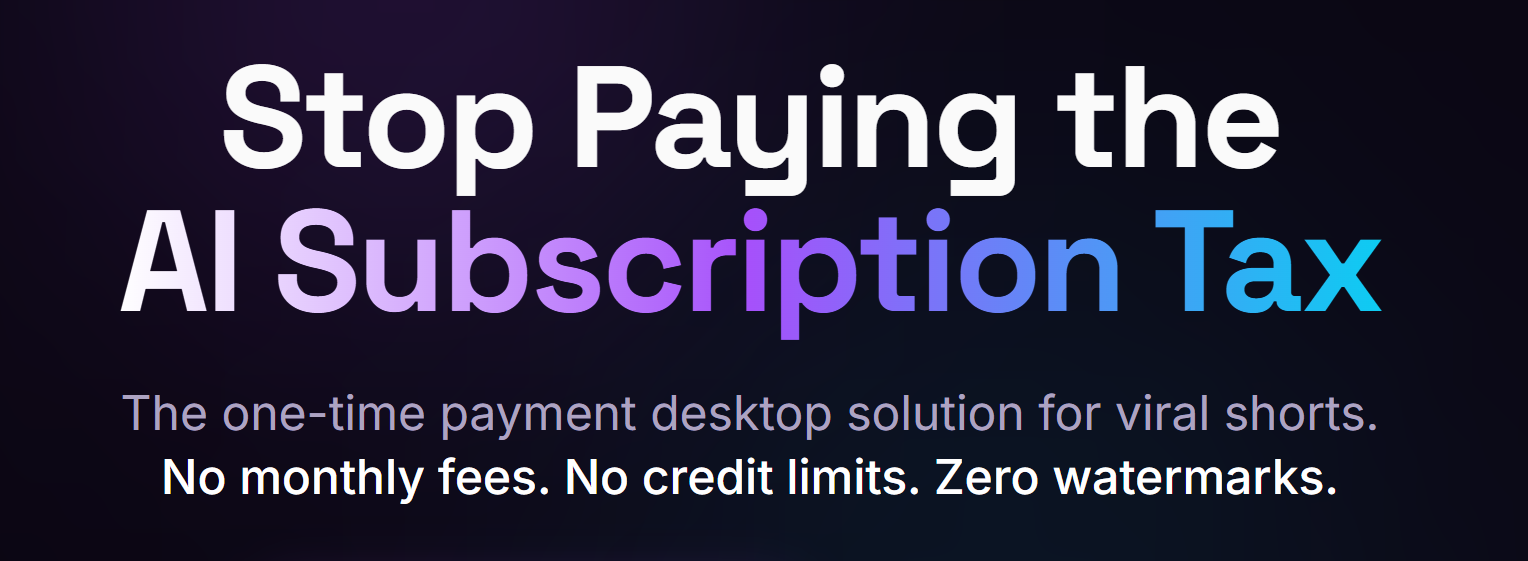 ViralClip AI  - Main product screenshot demonstrating key features and user interface