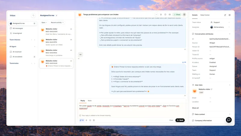 Intake screenshot 2