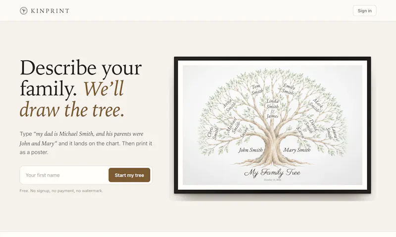 KinPrint screenshot 1