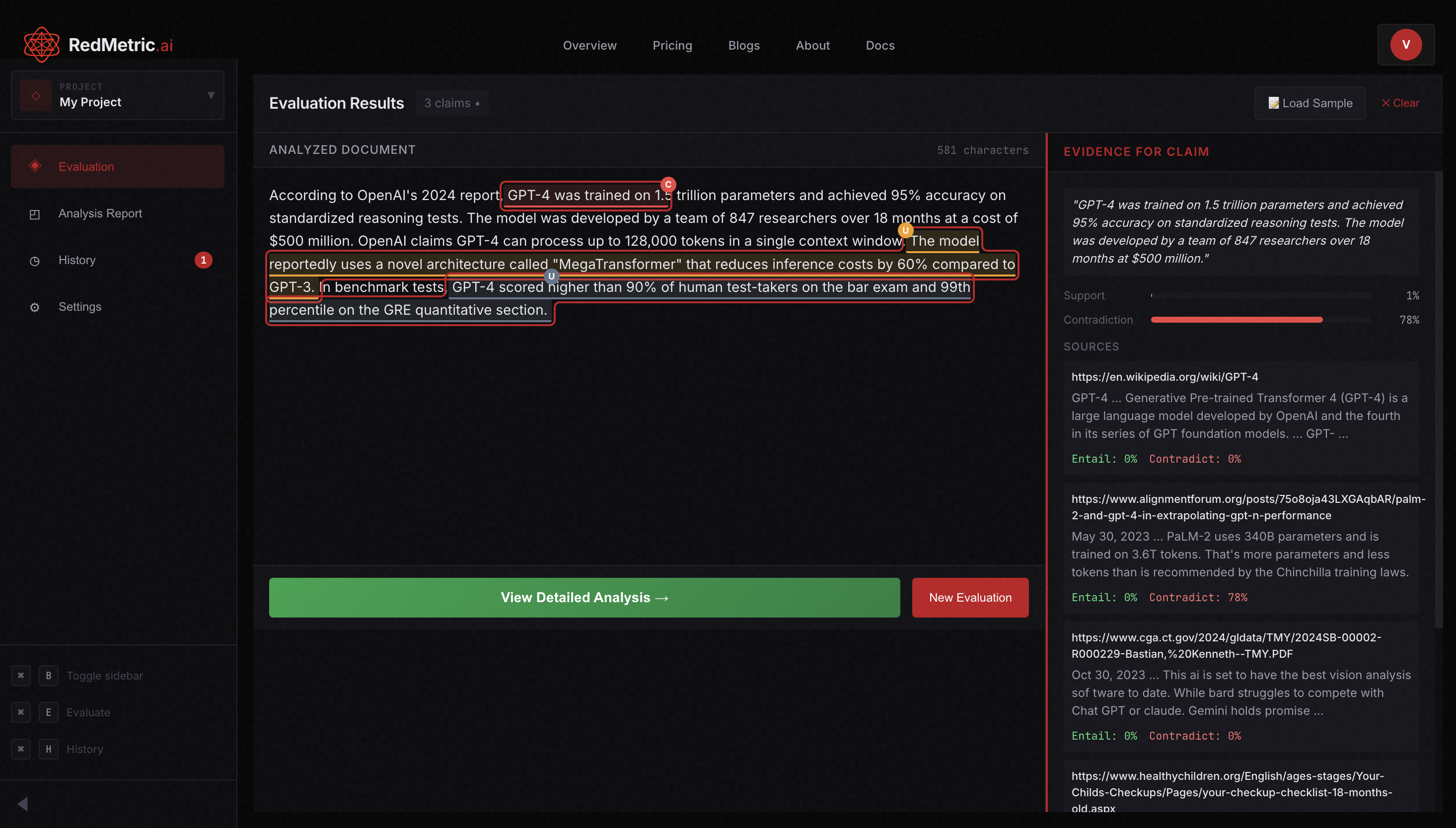 RedMetric - Screenshot 3 showing product features and functionality