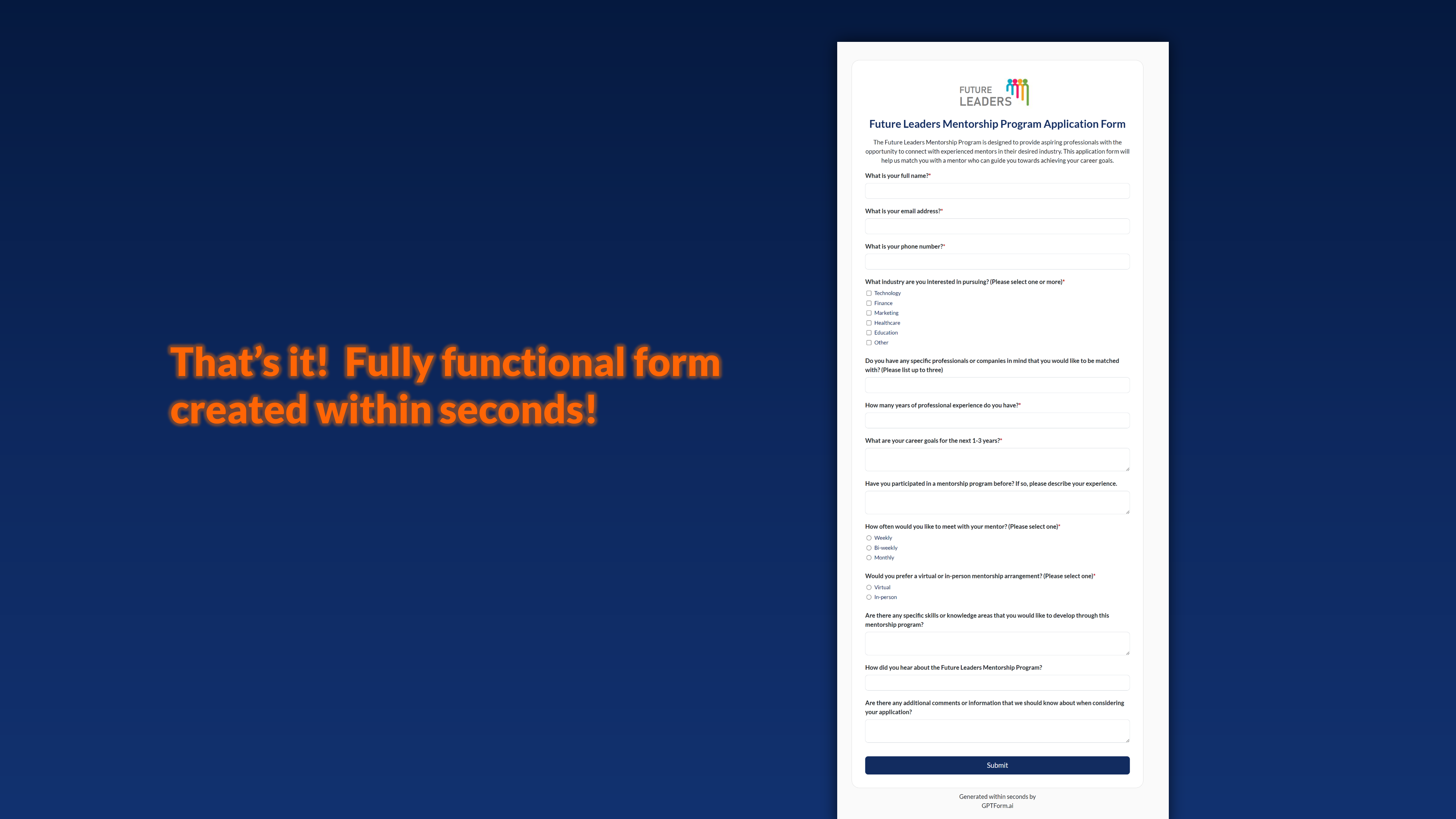 GPTForm.ai - Chatgpt가 구동하는 최초의 프롬프트-온라인 양식 플랫폼 미디어 5