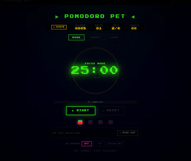 PomodaroPet screenshot 1