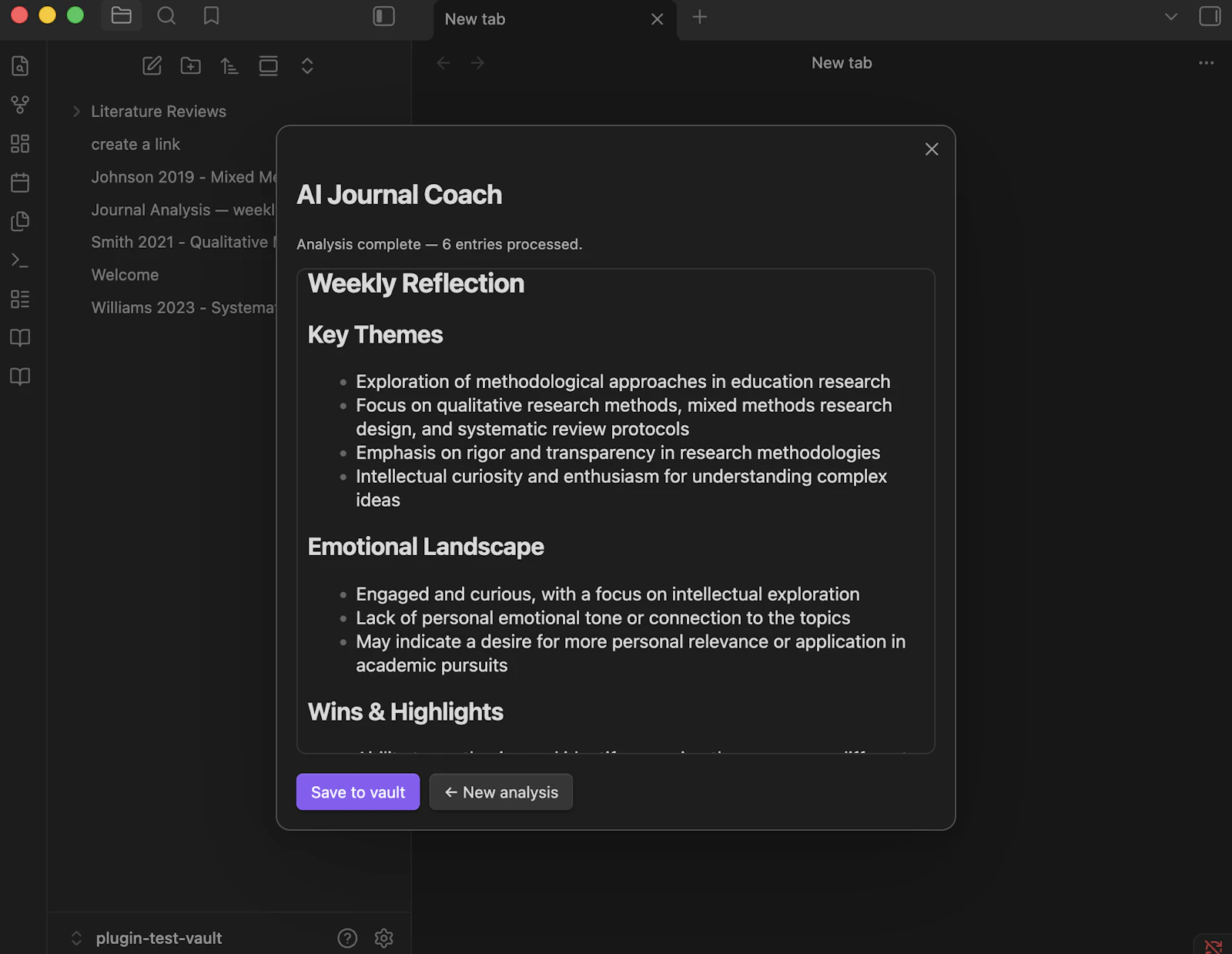 AI Journal Coach screenshot 2