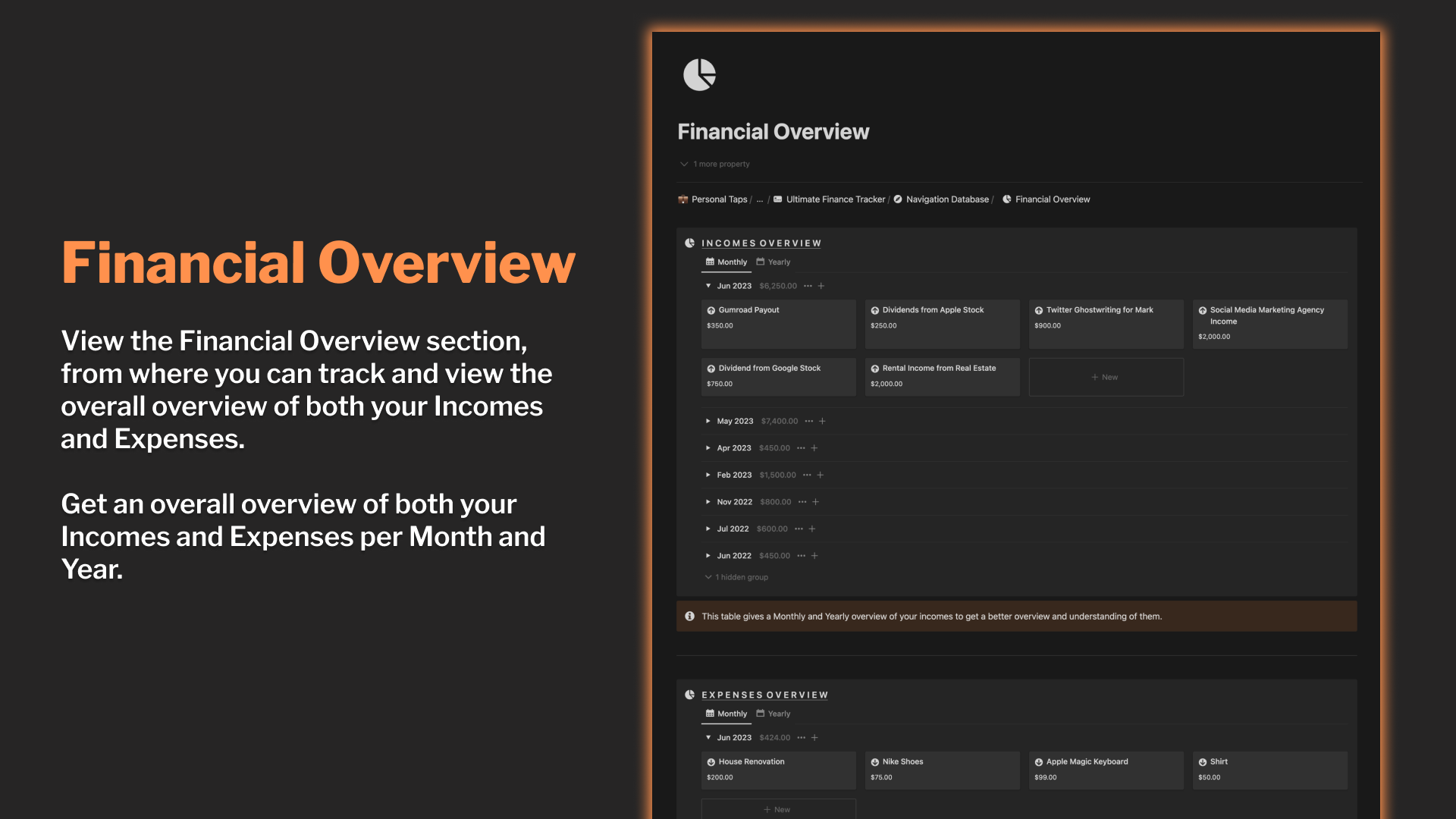 Notion Ultimate Finance Tracker gallery image