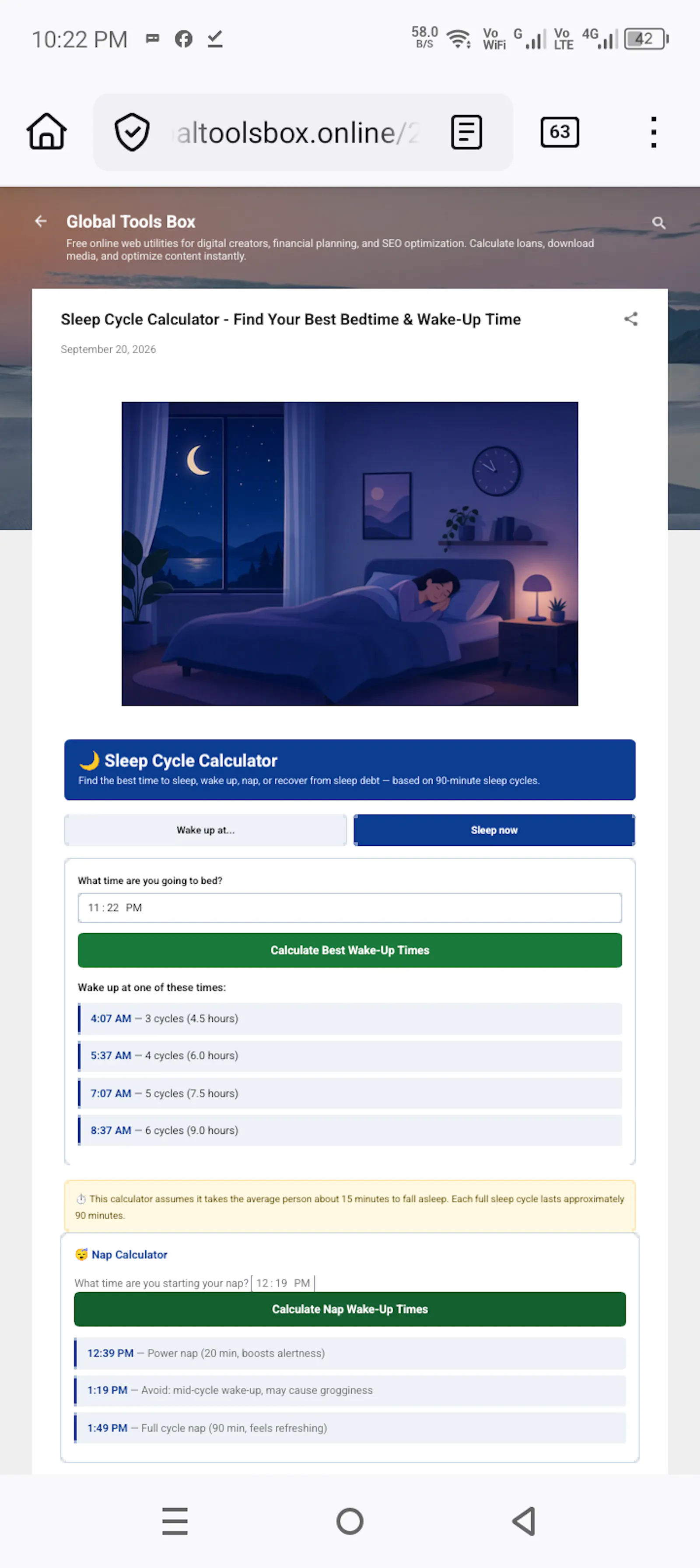 Sleep Cycle Calculator screenshot 6