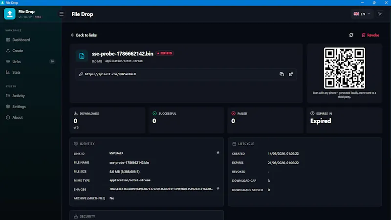 APISelf File Drop Box screenshot 3