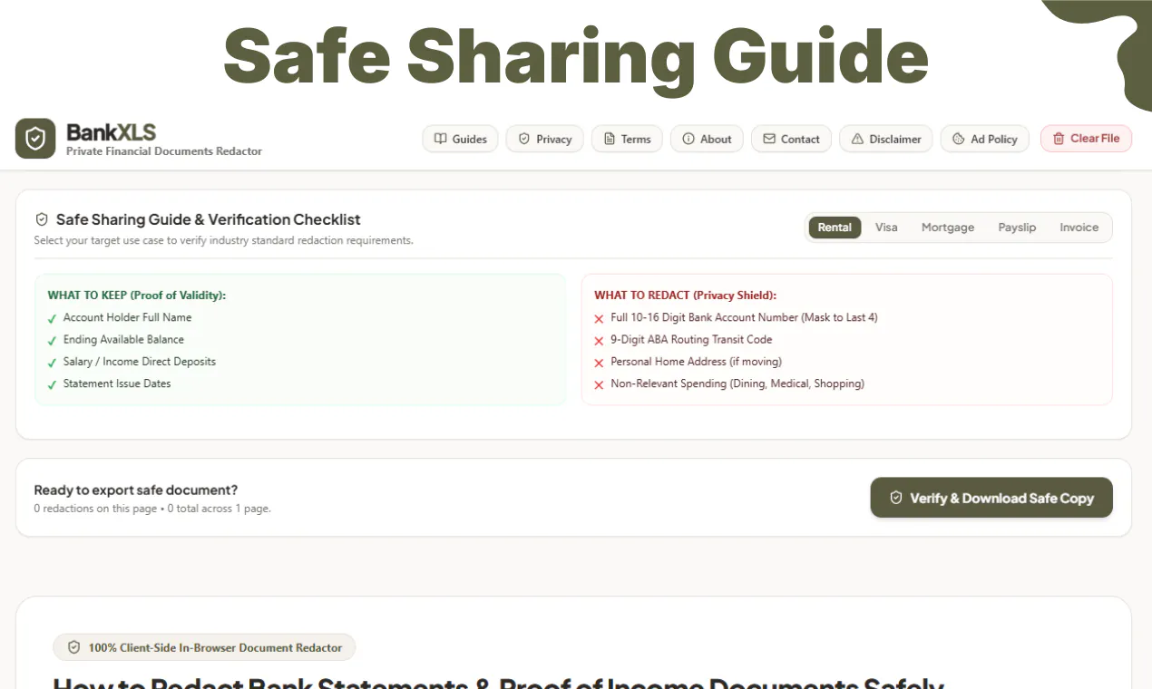 BankXLS SafeShare gallery image