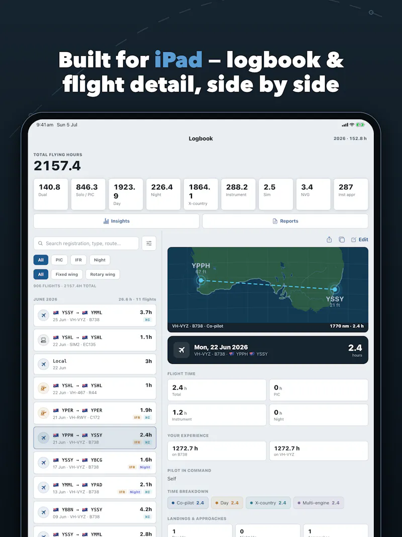 PilotIQ Logbook screenshot 1