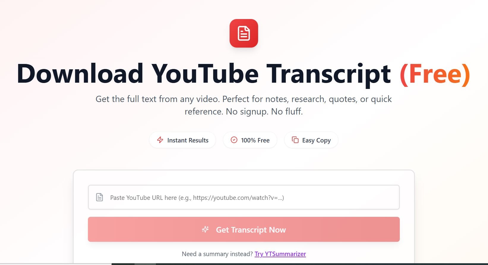 YT Transcript gallery image