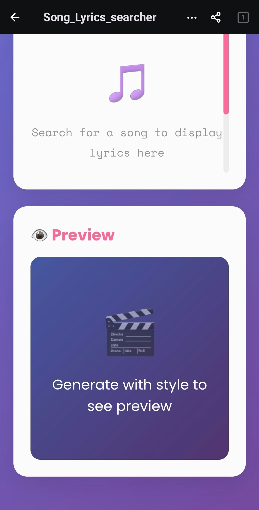 Song lyrics searcher  gallery image