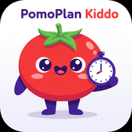 PomoPlan Kiddo - Product Hunt launch logo and brand identity