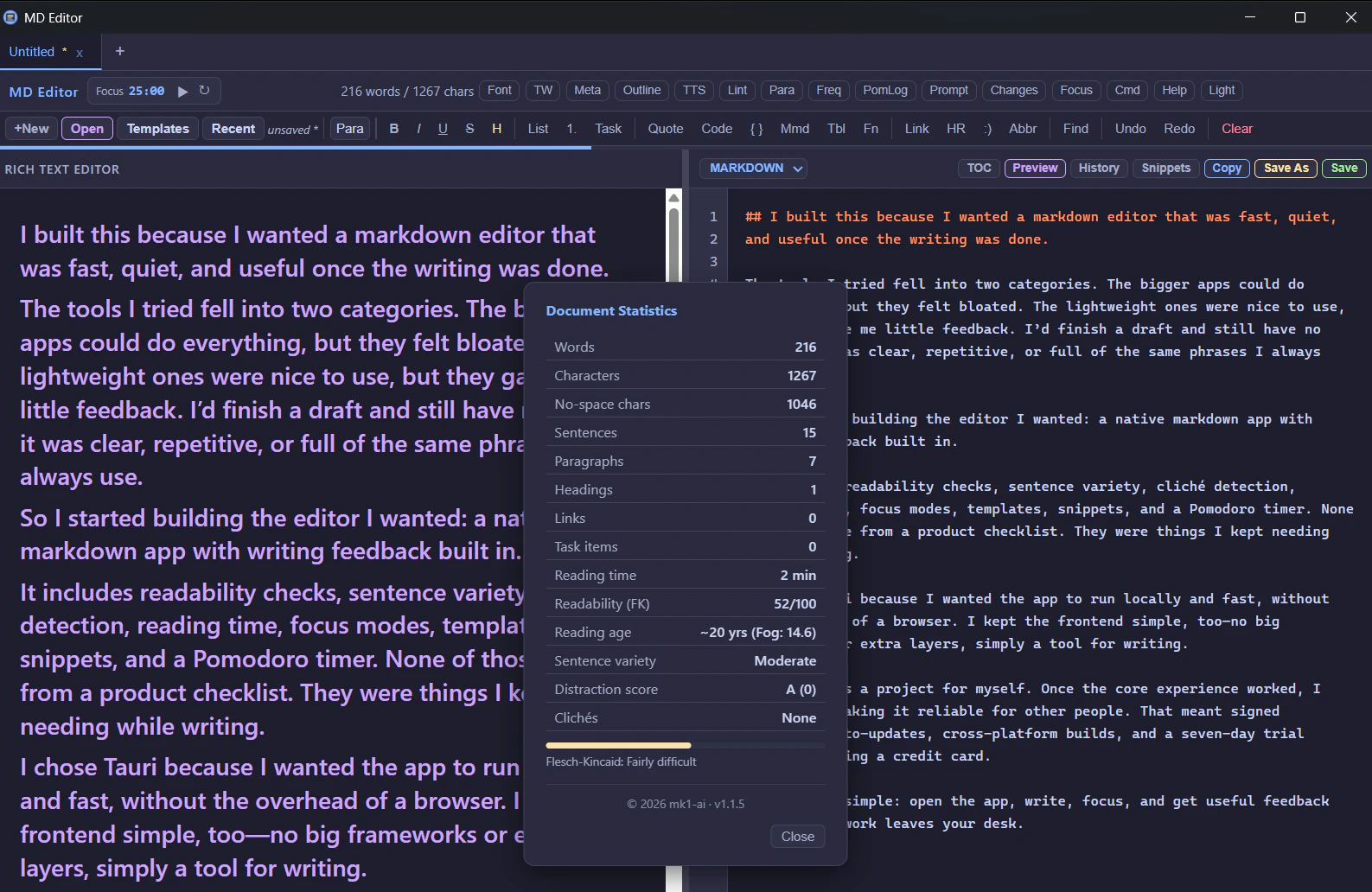 MD Editor screenshot 3