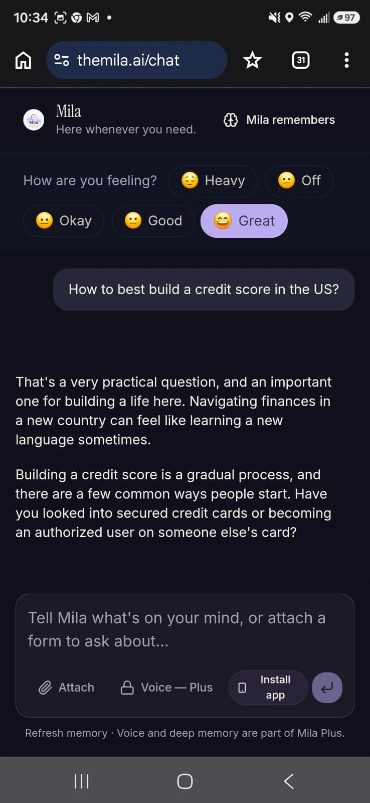 Mila AI Companion 截图 3