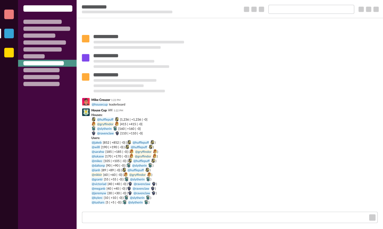 Harry Potter Slack and Discord House Cup gallery image