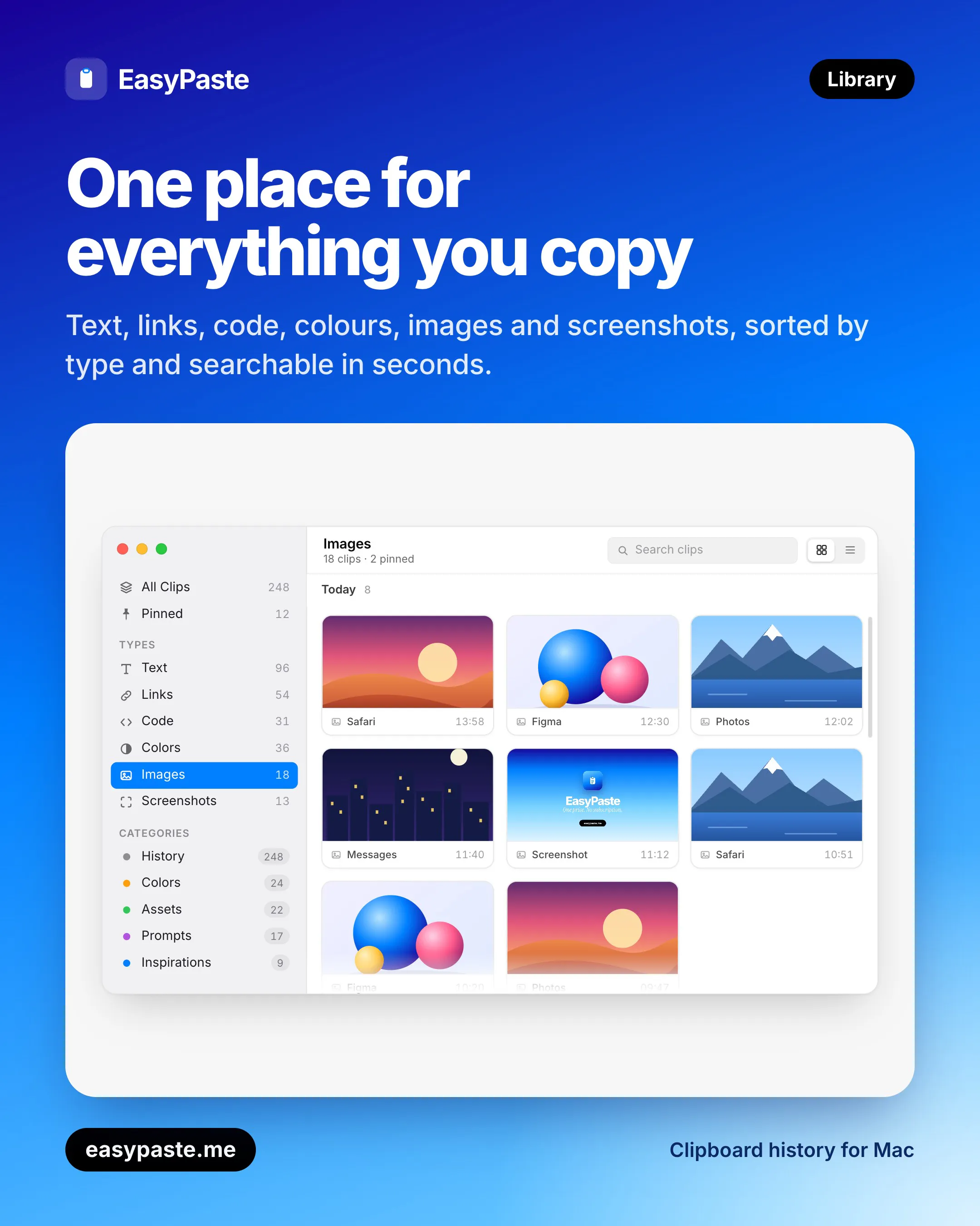 EasyPaste — Clipboard manager for mac gallery image