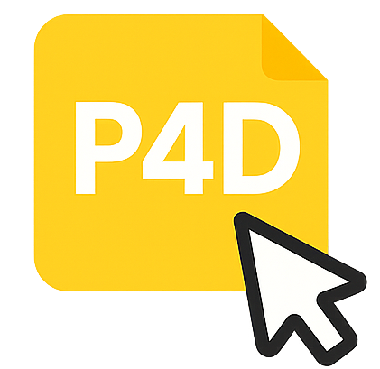 p4d.io - Product Hunt launch logo