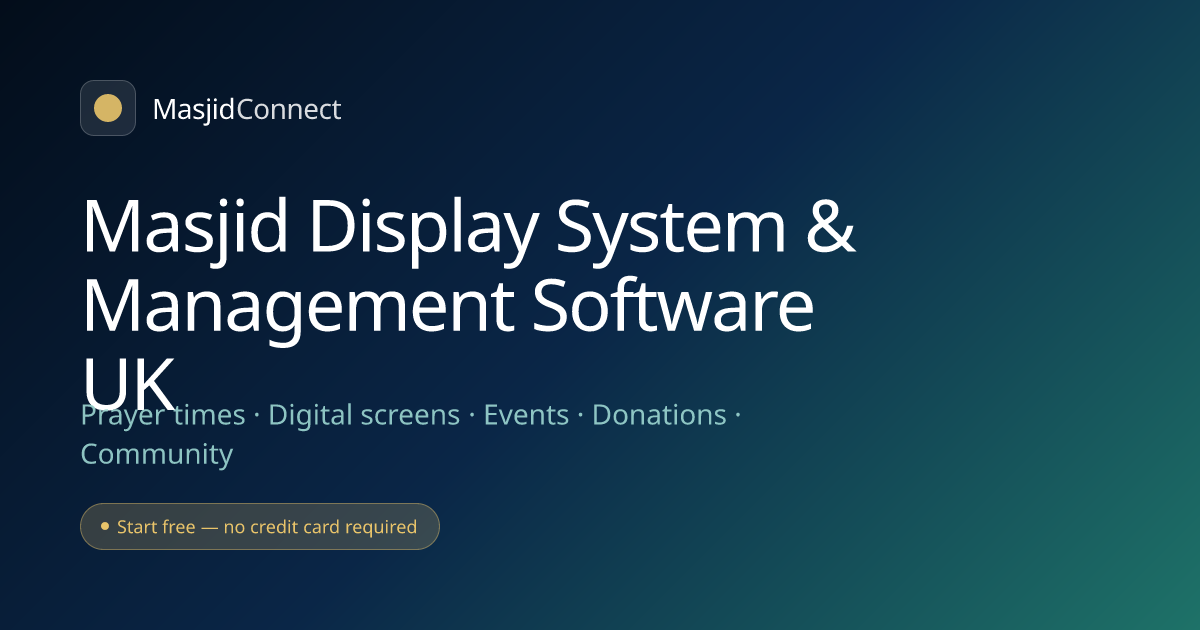 MasjidConnect media 1