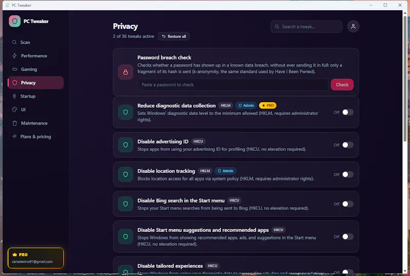 PC Tweaker screenshot 5