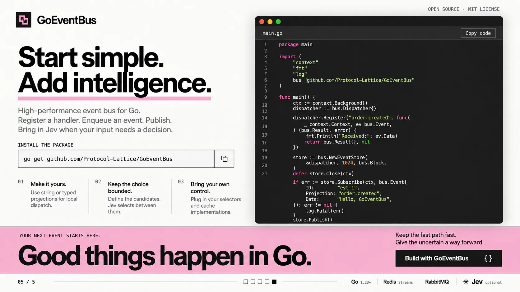 GoEventBus — Intelligent Event Routing gallery image