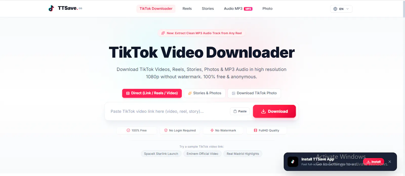 TTSave screenshot 1