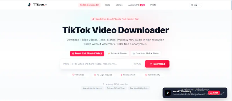 TTSave screenshot 1
