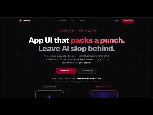 UIPunch: Anti AI Slop App UI Generator gallery image