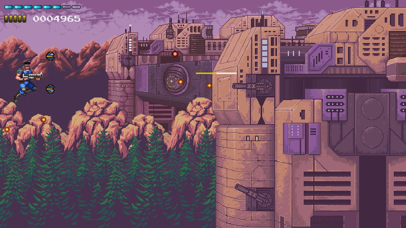 Cyber ​​-Mission - Videospiel, 2D, Pixelkunst, klassisches Spiel, Indie -Spiel Medien 17