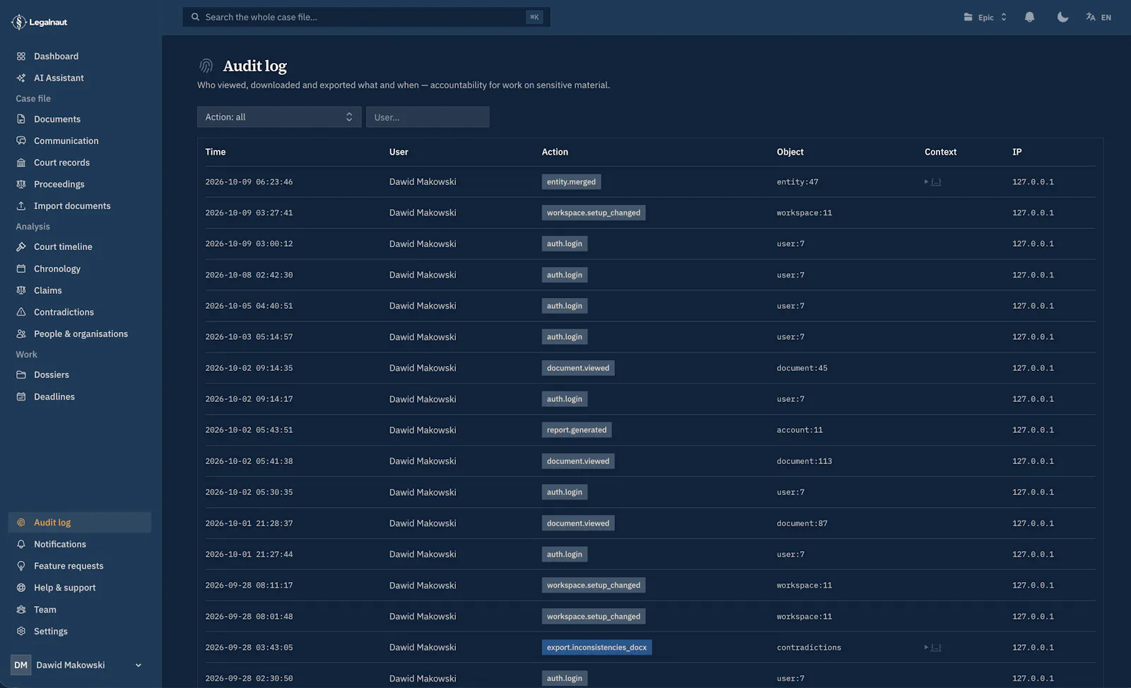 Legalnaut: AI Litigation & Case Analysis screenshot 7