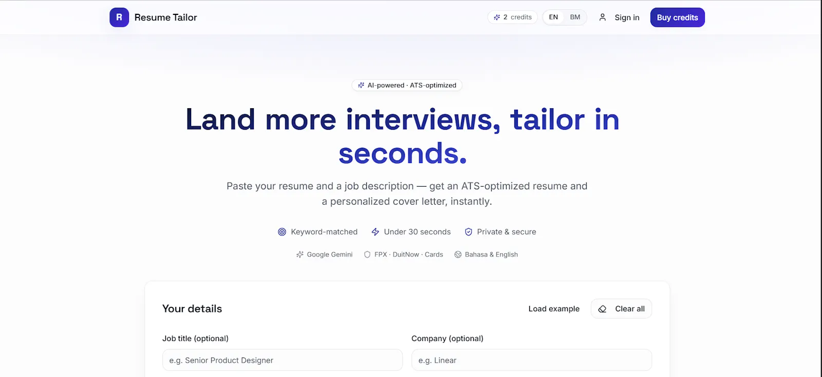 Resume Tailor — Let AI tailor resume. screenshot 3