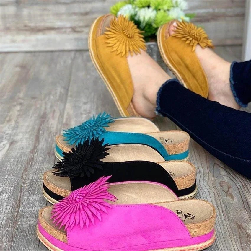 Flower Backless Lazy Sandals for Women