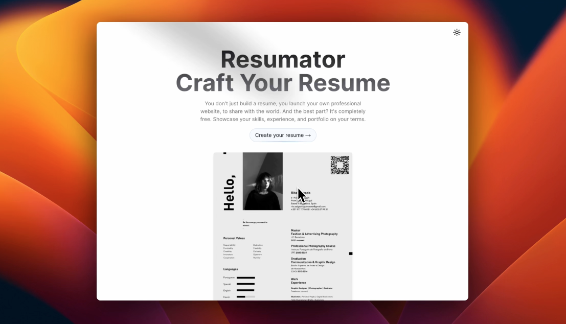 Media Resumator - Kraf dan tuan rumah resume anda dalam klik 1