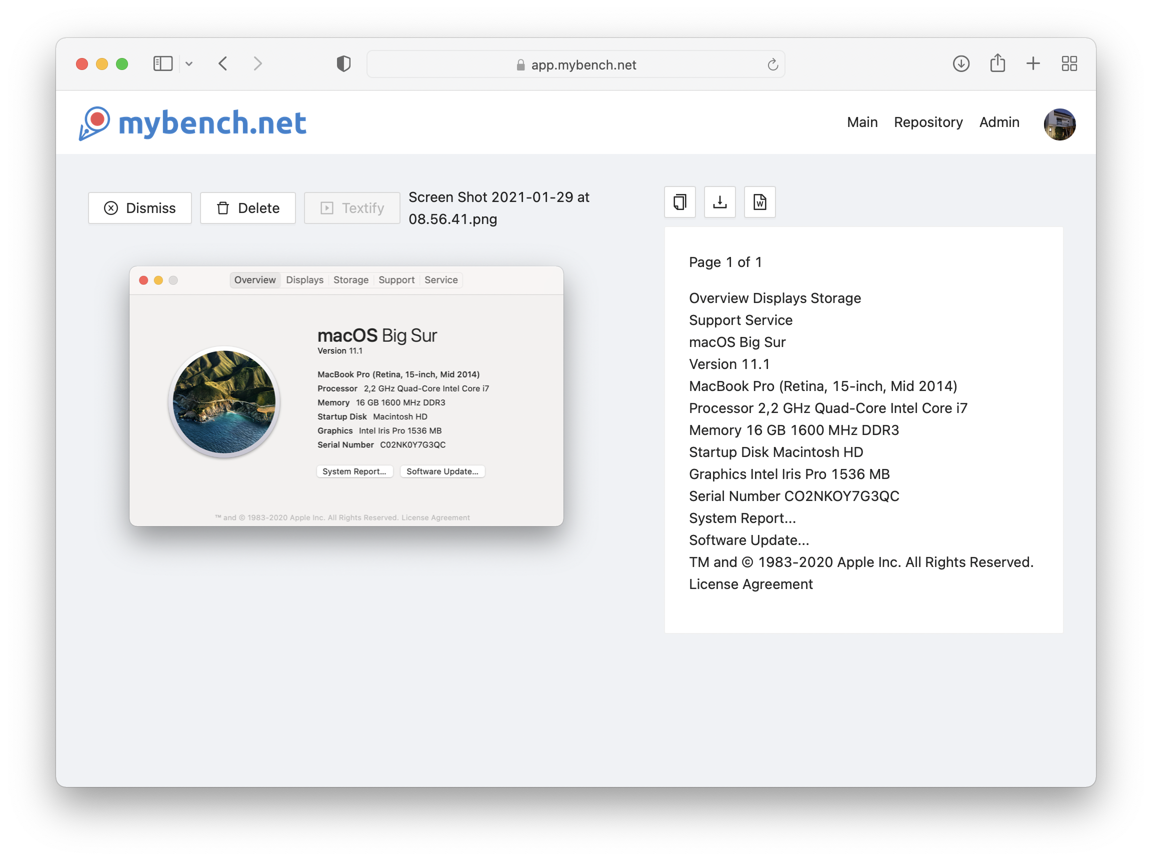 mybench.net gallery image