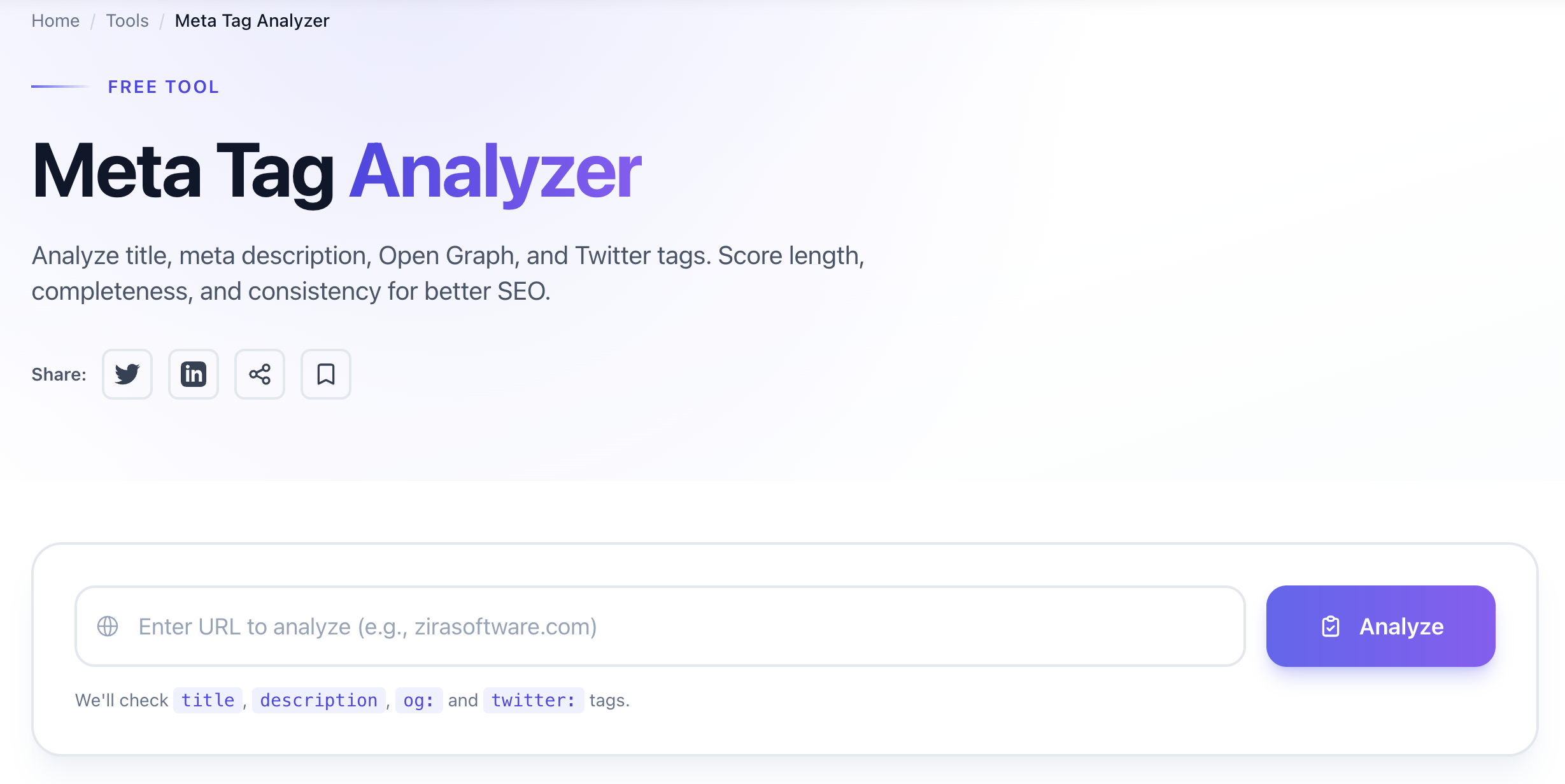 Meta Tag Analyzer