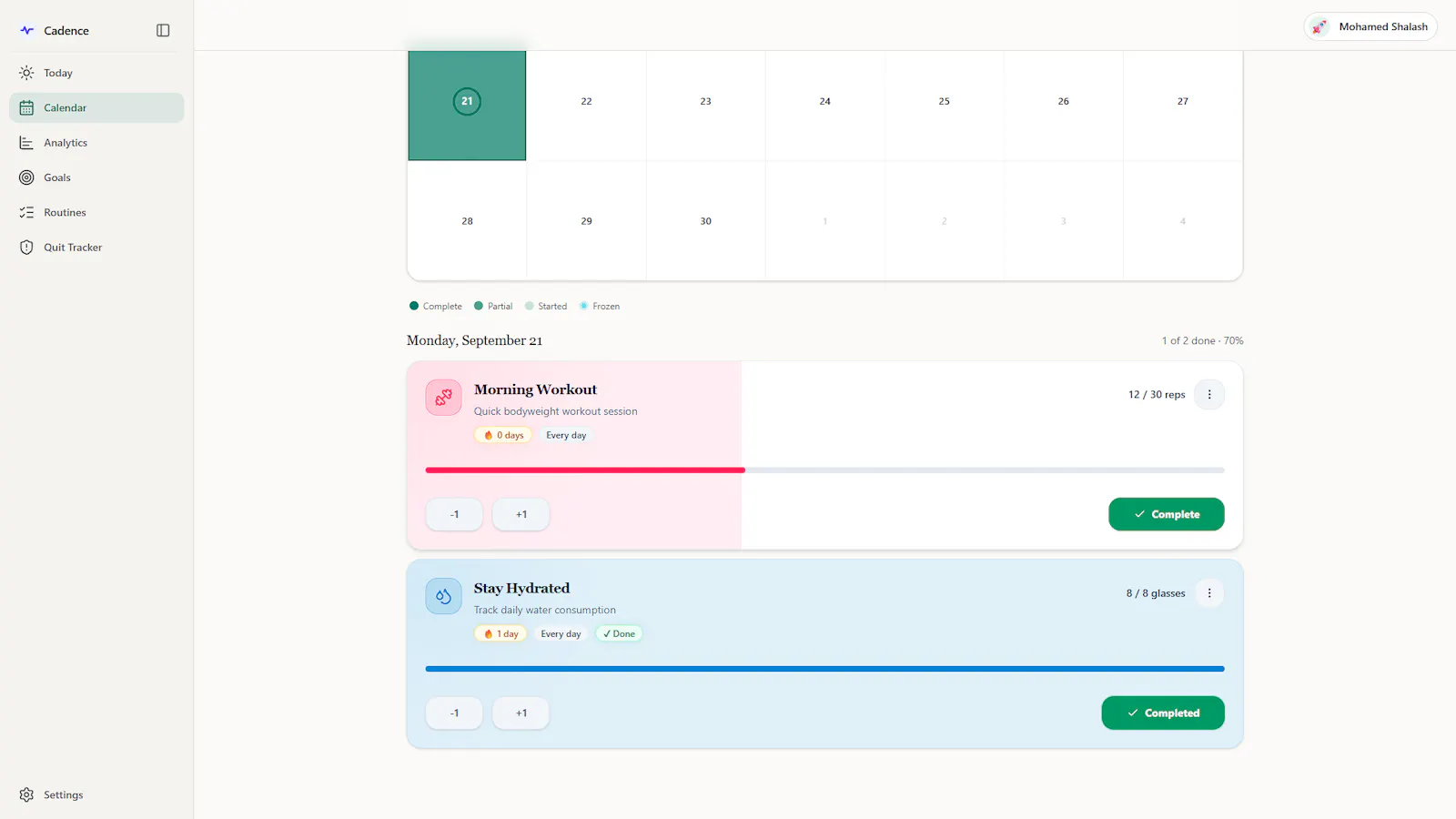 Cadence Habit Tracker screenshot 8