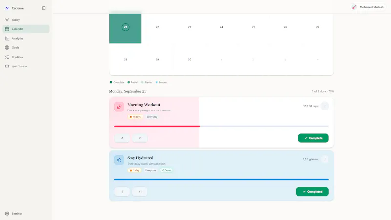 Cadence Habit Tracker screenshot 8